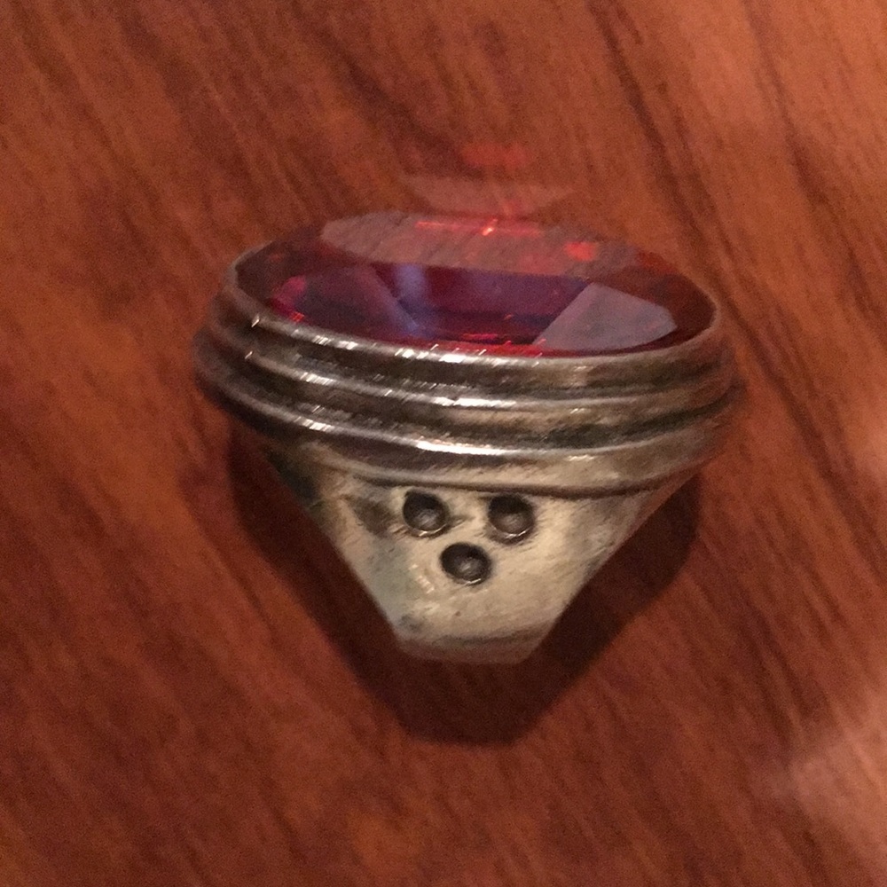 Ruby Colored Stone Ring - image 4